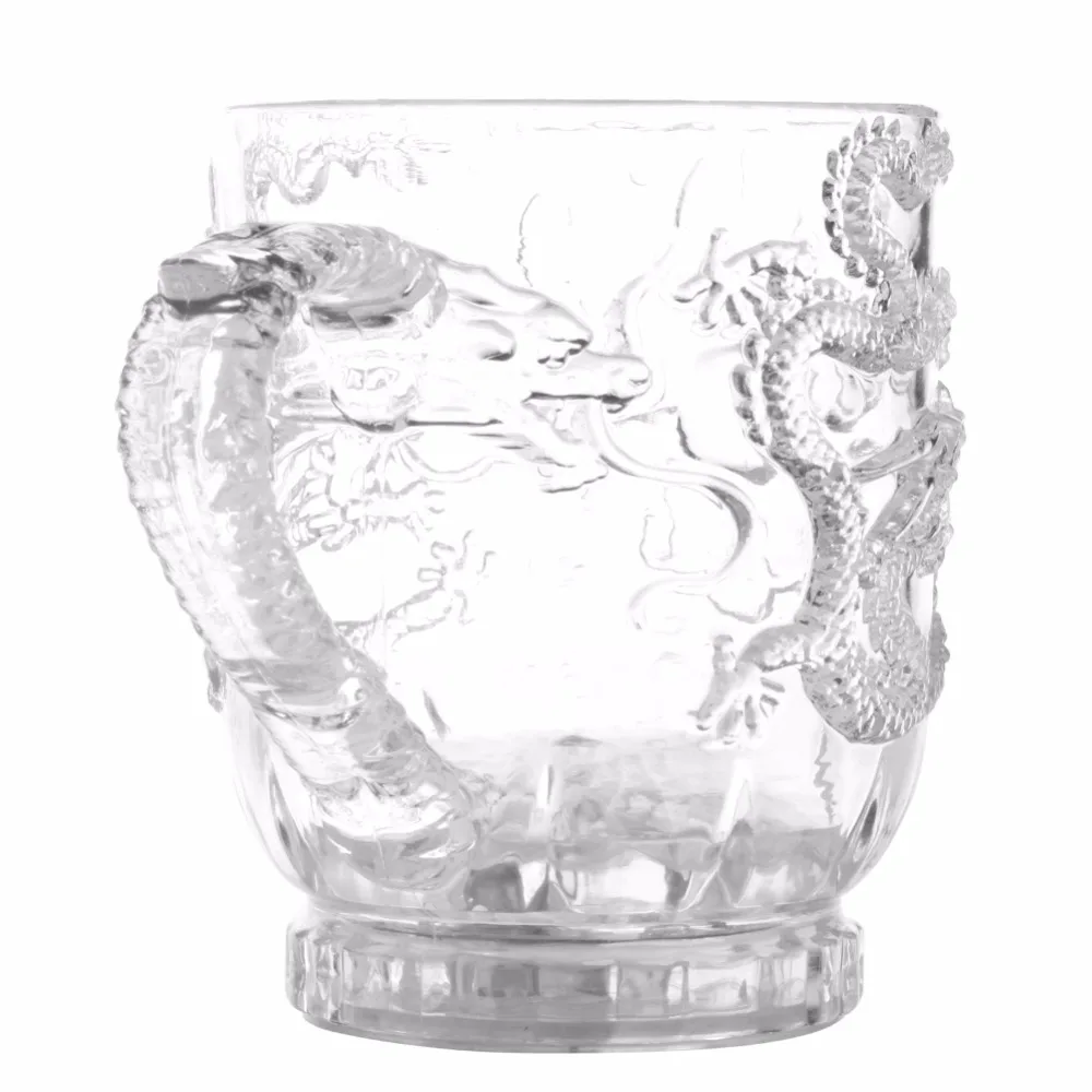 Стеклянная пивная чашка es Dragon светодиодный Индуктивный Радужный цвет мигающий