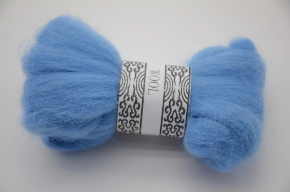 Игла DIY Войлок 66s шерстяной Войлок poke fun мягкое ощущение шерстяного волокна Топы ровинг DIY спин "Синий монстр серии" 10 г/9 шт./лот