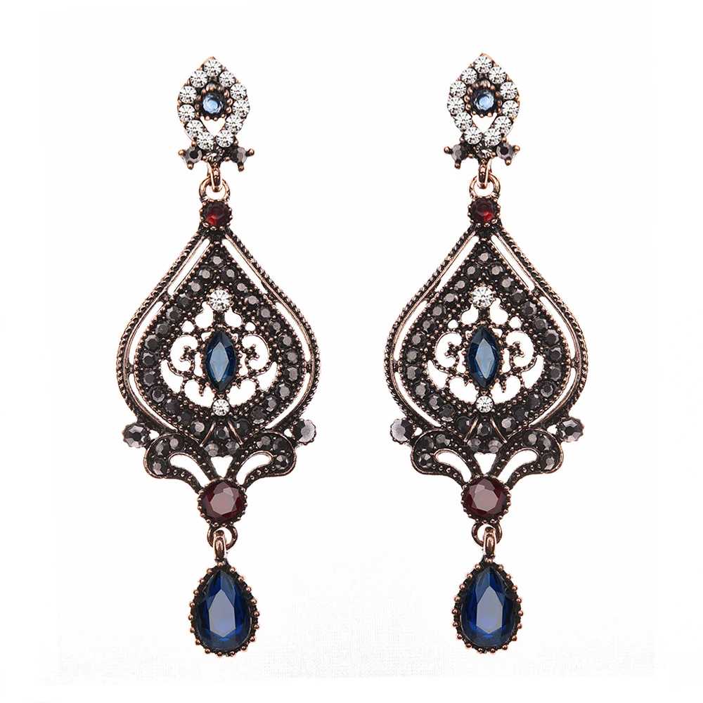Винтажные женские Серьги Joyme в этническом стиле длинные турецкие серьги с синим