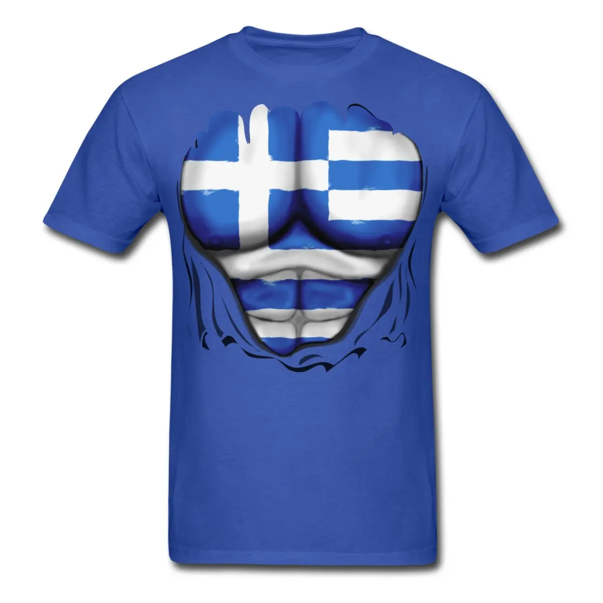 

Greece Flag Ripped Muscles s T-Shirt 2017 Short Sleeve Cotton T Shirts Man Clothing Men T Shirt 100% Cotton Print Shirts