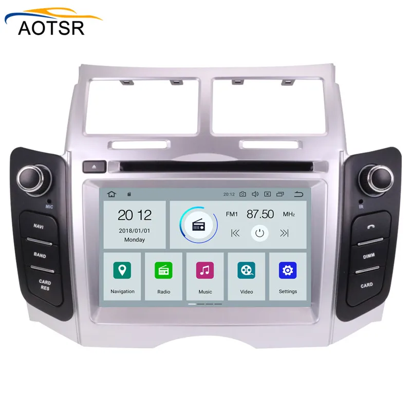 2 Din Android 10 плеер головное устройство для Toyota Yaris 2005 2006 2007 2008 2009 2010 2011 GPS навигация