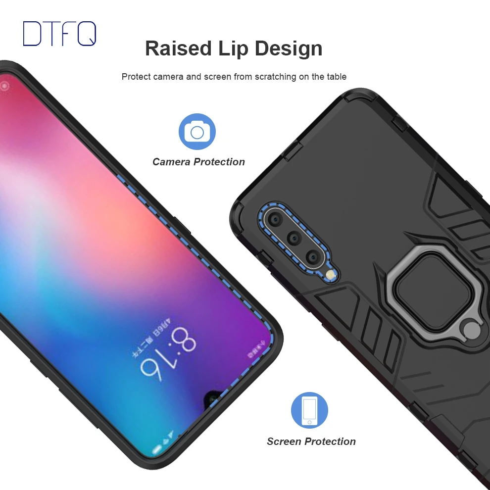 DTFQ защитный чехол для телефона Xiaomi mi 9 8 SE Lite Гибридный противоударный с