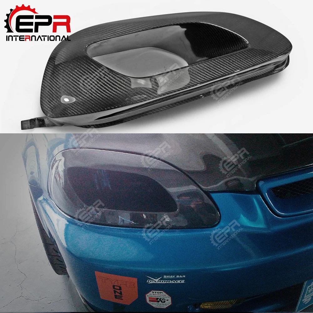 Комплект из углеродного волокна для фар Honda Civic EK9 96-98 воздуховод с глянцевой