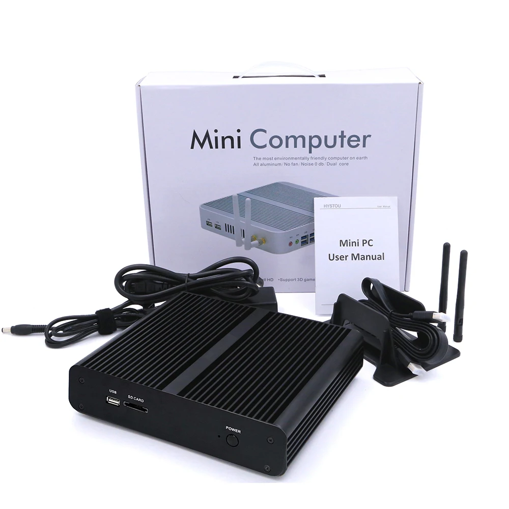 2 COM Win10 Core i5 i3 промышленный ПК Двойной Intel NUC без вентилятора minipc core i7 7660U графика 640 игровой компьютер HDMI DP HD 4K HTPC