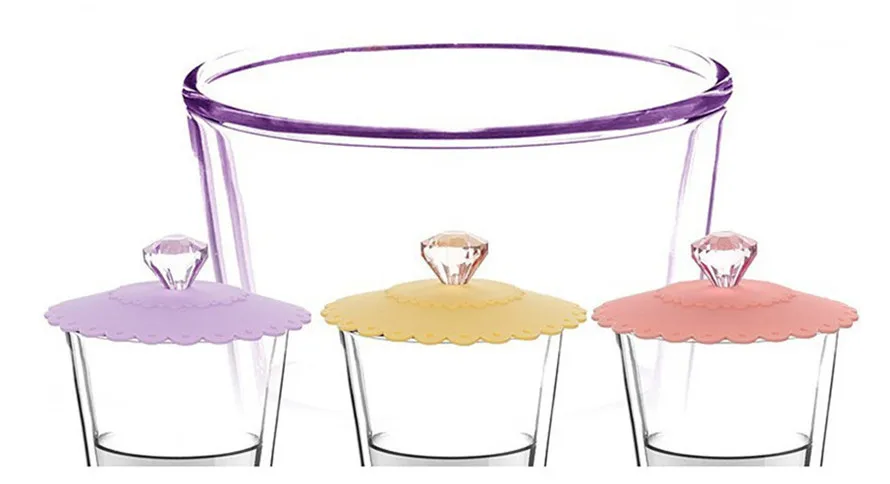 2017 новое поступление Алмазная герметичная силиконовая крышка на присоске для