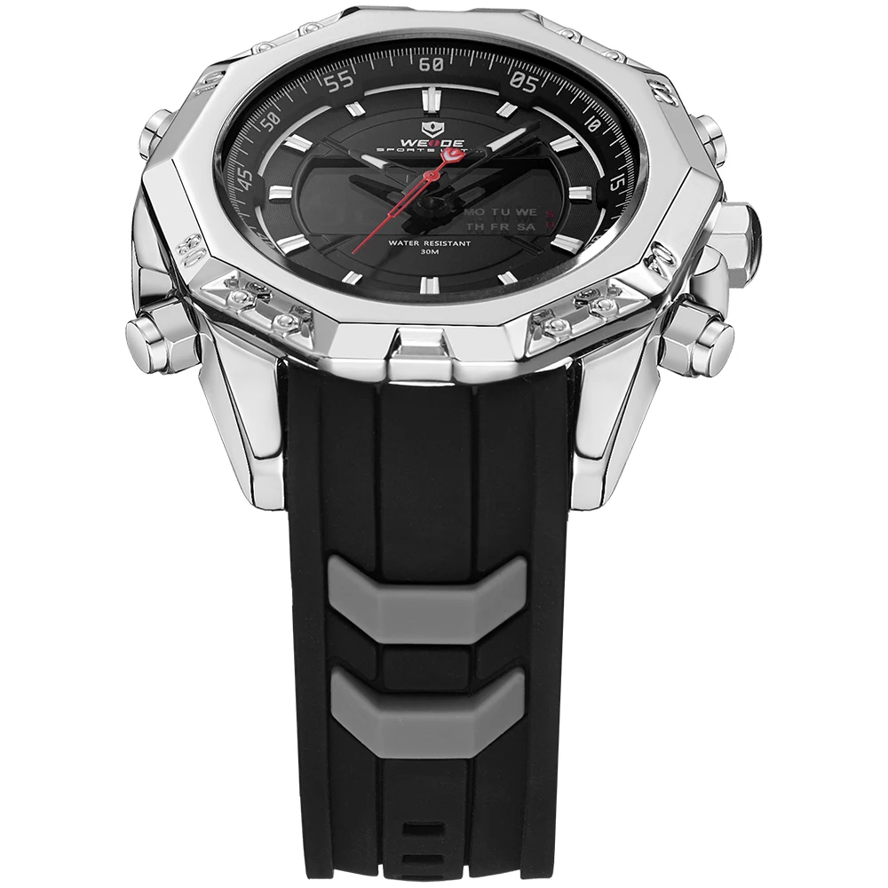 WEIDE мужской спортивный Аналоговый кварцевый механизм цифровой дисплей день