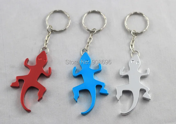 12Pcs Fashionable Lizard Metal Bottle Opener Can opener with Keyring Keychain Promotional Gift--Free shipping | Украшения и