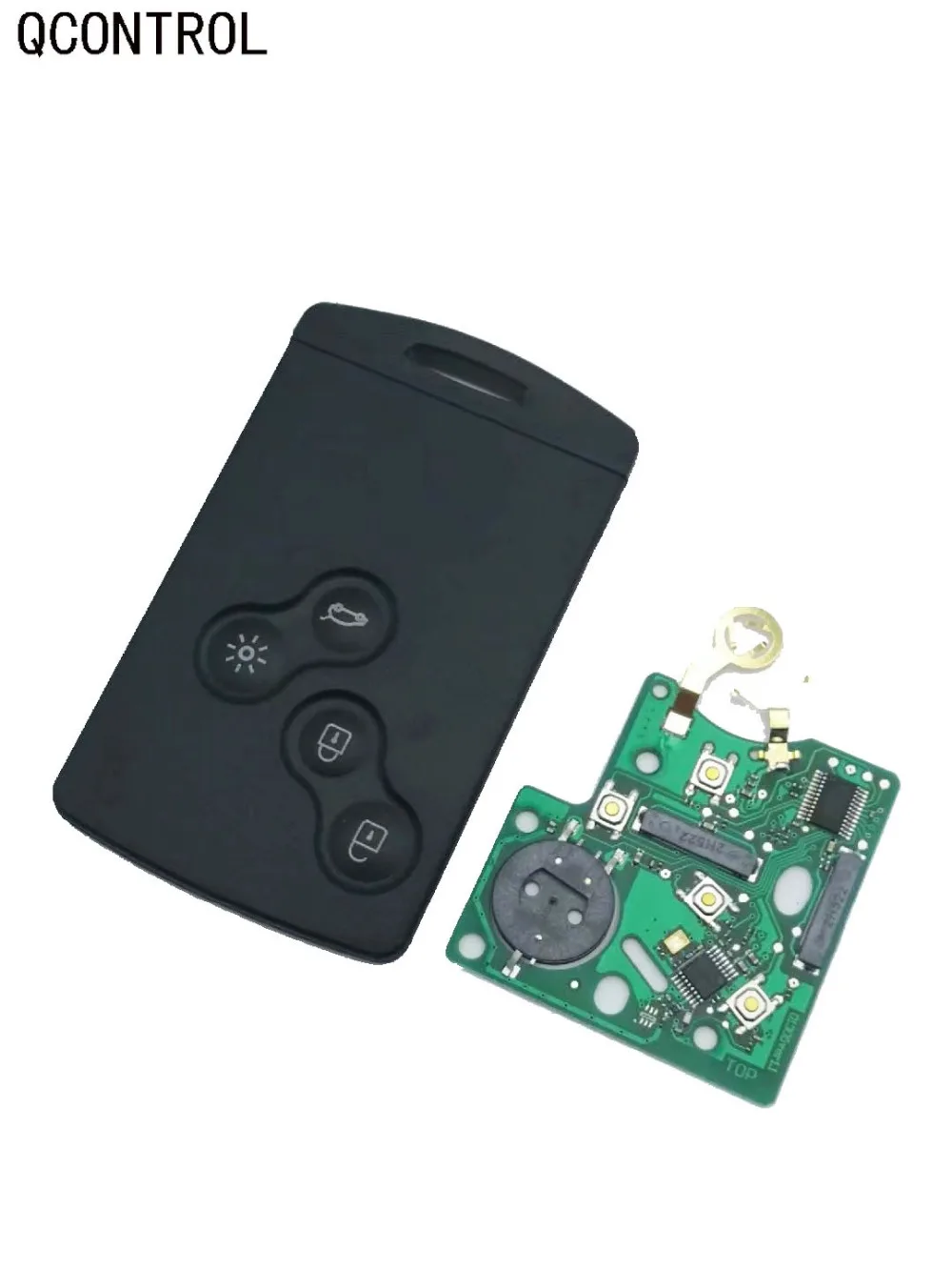 QCONTROL 4 кнопки Автомобильный Дистанционный смарт-ключ Костюм для Renault Koleo Scenic 433 МГц с 7952 чипом