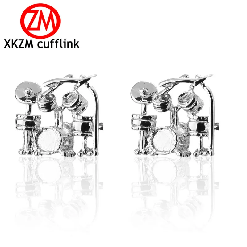 

Formal Silvery Drum Kit Cufflink for Mens Suits Buttons Geometric Wedding Cufflink French Grooms Shirt Brand Cuff Links