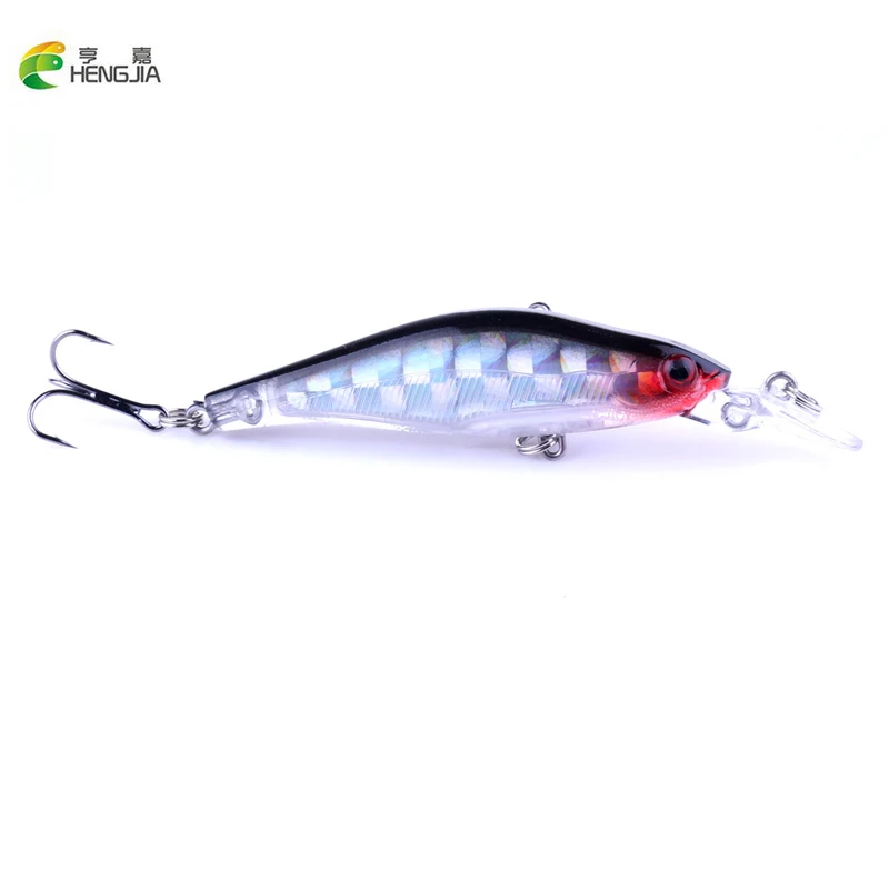 

8pcs 3D Eyes hard fishing bait 6.3g 8cm High Quality Wobbler Minnow Fishing lure 8# Hook Carp Crankbait Fishing Tackle HENGJIA