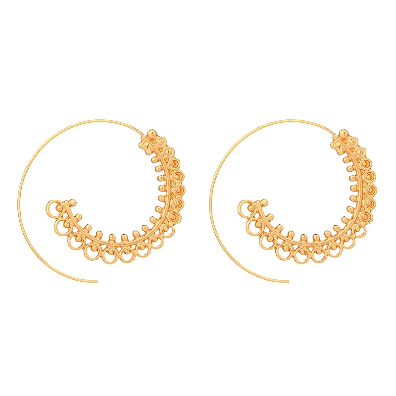 Женские серьги кольца YUKAM в этническом стиле сережки панк|hoop earrings for women|hoop