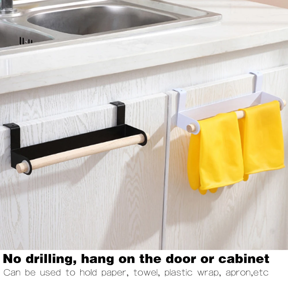 1 шт. Многофункциональный подвесной держатель для кухонных полотенец над дверным