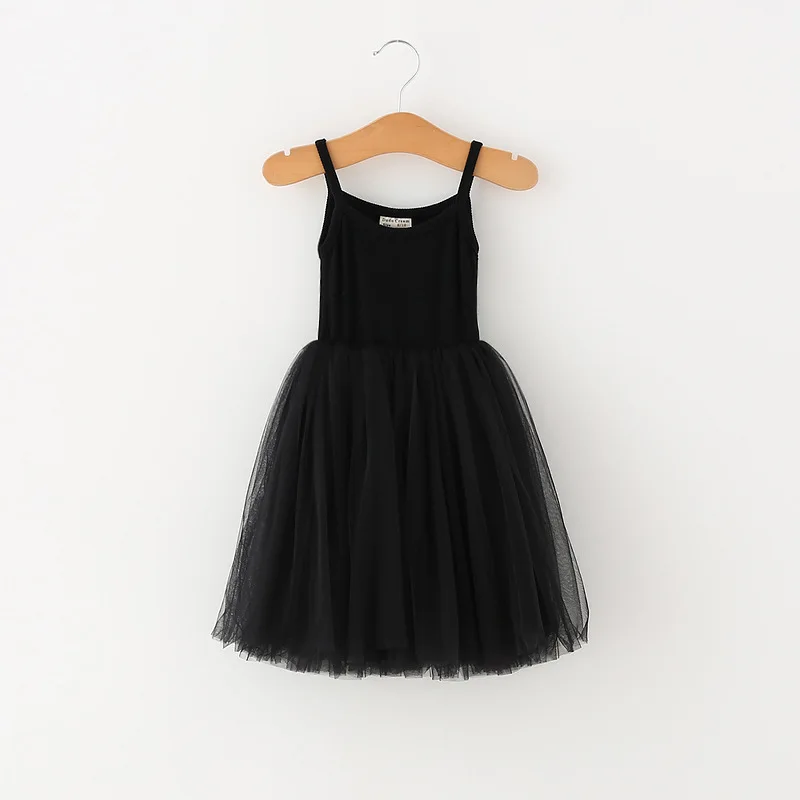 Летнее платье на бретельках для девочек трикотажный сетчатый жилет детей 12-18