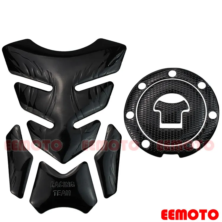 Type E Black Топливный бак мотоцикла Pad Protector газа Кепки Pad Переводные картинки Honda CB CBR 400 600 919 929 954 1000 1300 RR RC51 SP1 SP2 - Цвет: Type E Black