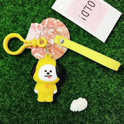 BTS животное сумка кулон брелок держатель Bt21 Ключ Пряжка плакаты мультфильм милые