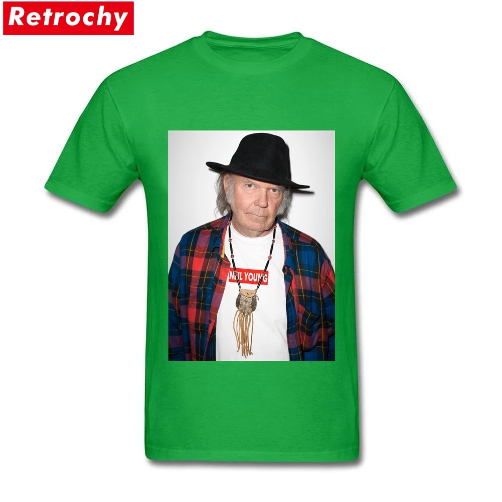 Новейший дизайн, Мужская футболка Neil Young, Великобритания, мужская, Канадская рок-звезда, короткий рукав, валентинка, плюс размер, футболка, американский бренд - Цвет: Зеленый