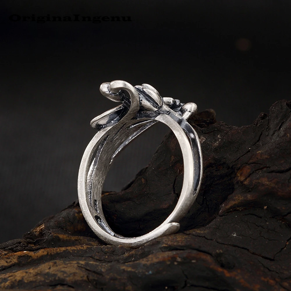 925 Серебряное кольцо, винтажное ювелирное изделие, амулет Anillos, цветы, минимализм, креативный подарок на день рождения, уникальный подарок, кольца для женщин, Boho