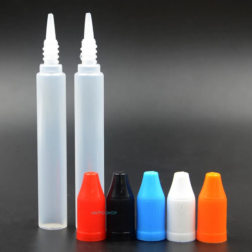 

10pcs 15ml Mix 5 Colors Dropper Plastic Bottle Unicorn Filler Tip PE Liquid Ship E-cigarette Bottle