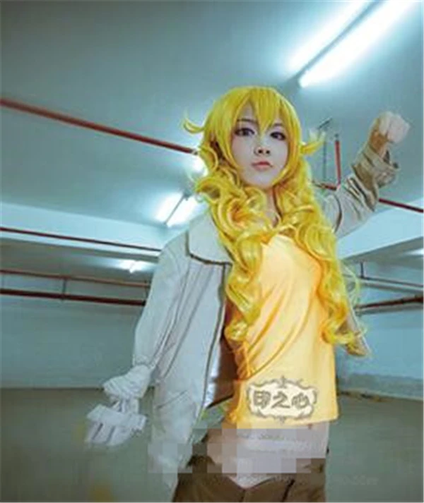 Длинная желтая повседневная одежда в стиле аниме Yang Xiao костюм для косплея пальто