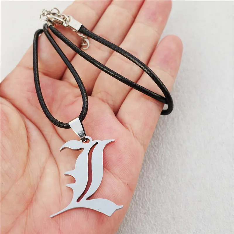 Death Note Double L Yagami, ожерелье из нержавеющей стали, смарт-аниме, бижутерия для косплея, аксессуары унисекс