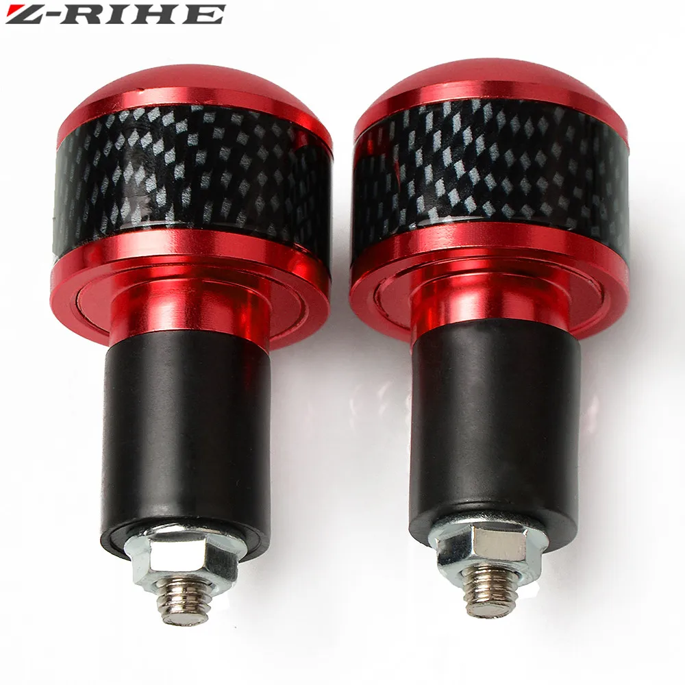 Мотоцикл CNC 7/8 ''Ручка Бар Конец веса руль ручки для yamaha R6 YZF-R6 YZF-R6 fz16 TMax500 tmax-500 XT600 E - Цвет: Красный