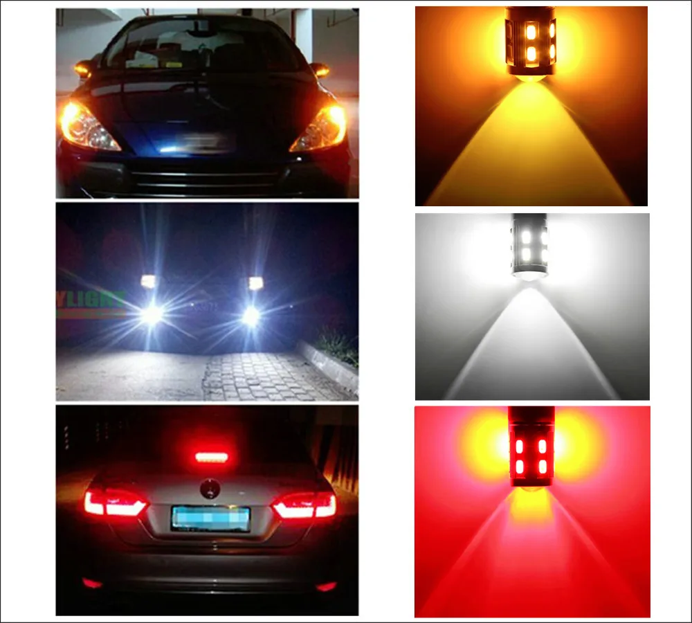 2 шт. Автомобильные светодиодные лампы 1156 BA15S 12 SMD Samsung 5730|Сигнальная лампа| |