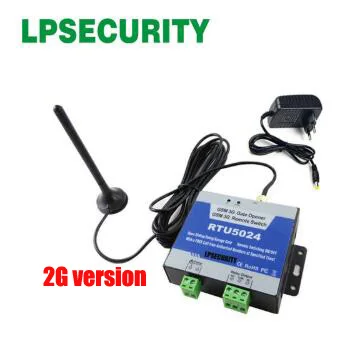 LPSECURITY GSM ворот реле дистанционного включения/выключения доступа Управление бесплатно, функцией приема звонков и отправки смс, возможностью использования приложений типа 850/900/1800 МГц RTU5024 y 3 м антенна - Цвет: kit4 2G version