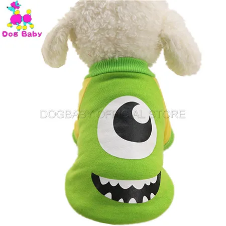 Big eye Monster DOGBABY/толстовки с капюшоном с принтом собаки из мультфильма хлопок, супер теплая зимняя одежда для собак, кошек, две ноги, Одежда для питомцев, милая модная куртка для собак - Цвет: Big eye Monster