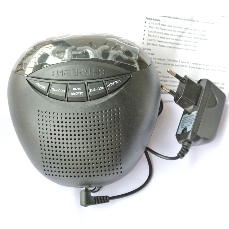 Светодиодный AM FM радиоприемник цифровой фирменный будильник с подсветкой