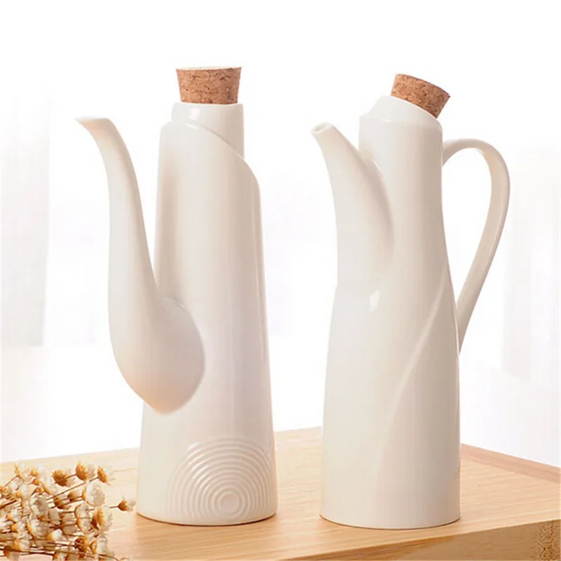 Простая кухонная белая бутылка для соуса керамические кухонные принадлежности