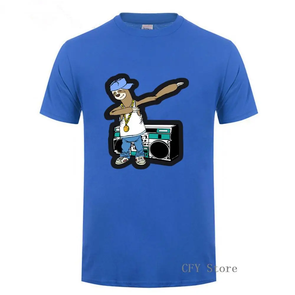 Ленивец вытирая в стиле хип-хоп футболка для мужчин забавная маска ленивого