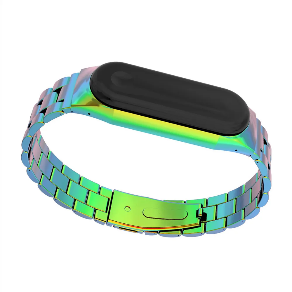 Роскошный браслет из нержавеющей стали ремешок для часов XiaoMi Band Mi 4/3 магнитный