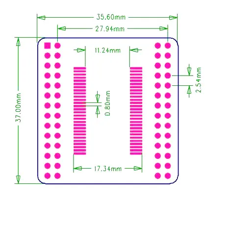 5 шт. Pinboard TSSOP56 TSOP56 SOP56 к DIP56 56pin SDRAM 0,635 мм 0,8 мм IC адаптер гнездо адаптера пластина PCB