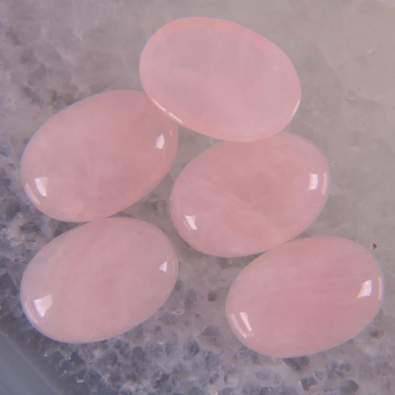 Rose Quartz 18x13 мм натуральный кварц/фиолетовый кристалл/опал/Лапис/тигровый глаз/Песчаник/Howlite/камень Сердолик Овальный Кабошон ювелирные изделия 10 шт./лот - Цвет: Rose Quartz