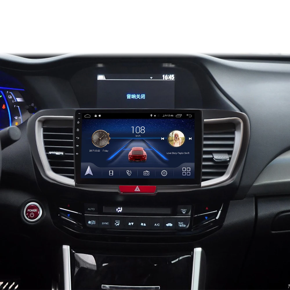 4G Lte Android 9,0 Автомобильный мультимедийный навигатор gps dvd-плеер для Honda Accord 9 13-18 лет ips экран Радио стерео