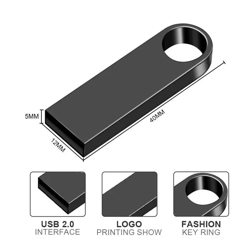 USB флеш-накопитель 2,0, 128 ГБ, металлический флэш-диск, серебристая флешка, 32 ГБ, 64 ГБ, 16 ГБ, u-диск, флеш-накопитель, 8 ГБ, флеш-карта памяти