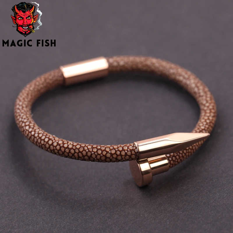 Браслет Magic Fish Stingray из натуральной кожи мужской браслет с подвеской титановой