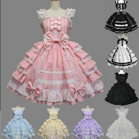 6 types princess girl dress halloween victorian gothic lolita dress cosplay costume layered women party maid dress
