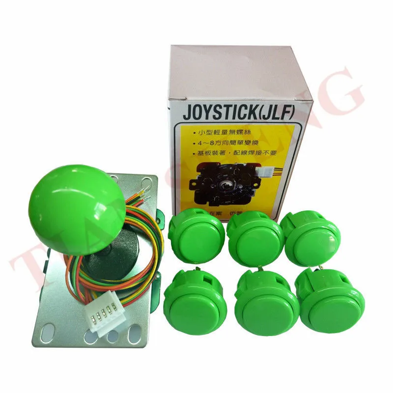 Высокое качество Sanwa комплект JLF-TP-8YT 5Pin джойстик+ 6 шт. OBSF-30 кнопки для DIY kit Mame Jamma