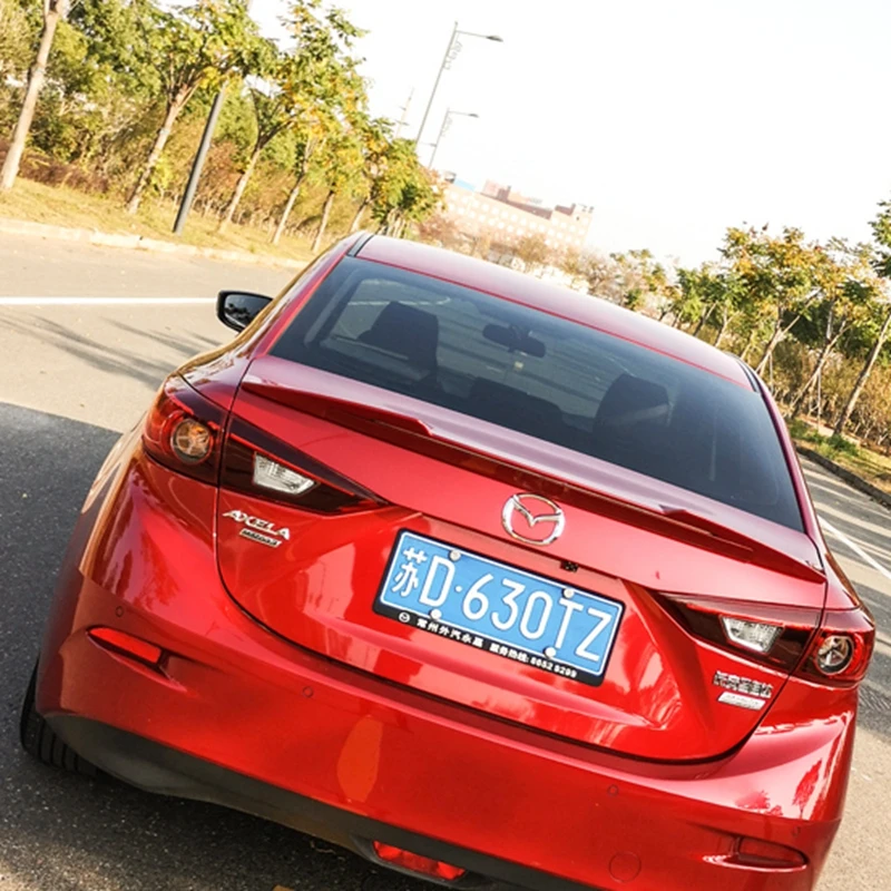 ABS пластик праймер цвет задний ящик крыло LED спойлер Автозапчасти для Mazda 3 Axela