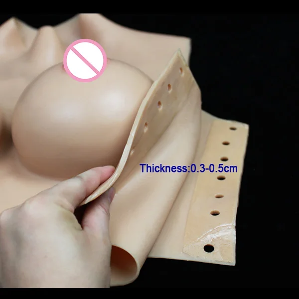 Искусственная силиконовая грудь в виде чашки ST 4 C формирует мужчина наряд как