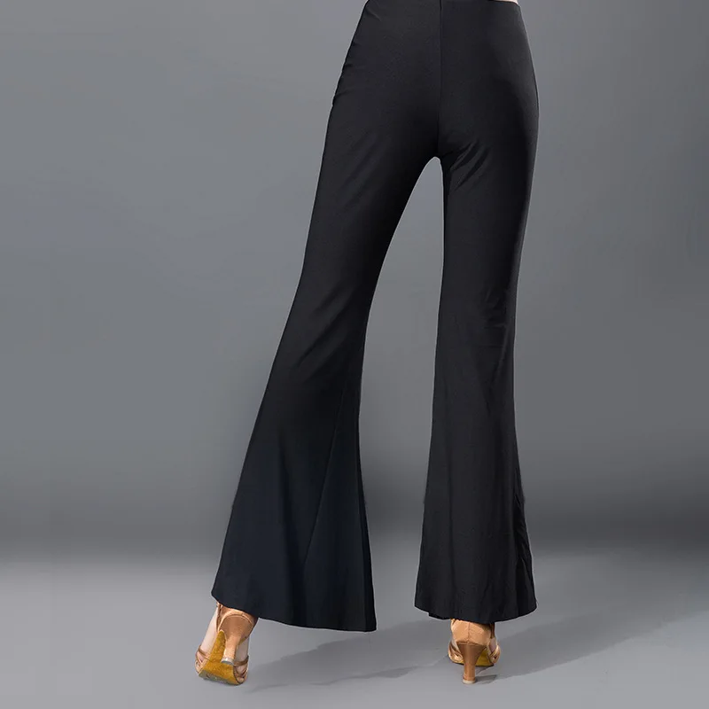 Горячая Распродажа весна лето женские штаны для латинских танцев черные тонкие