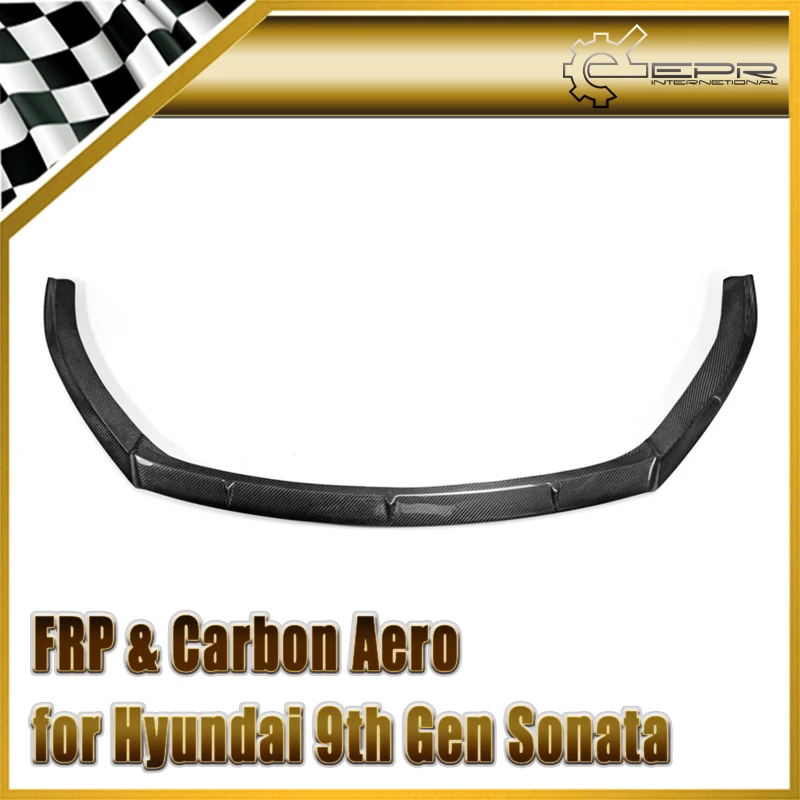 Для hyundai 9th Gen Sonata LF на углеродное волокно передняя губа KDM версия глянцевого волокна бампер сплиттер обвес автомобиля аксессуары