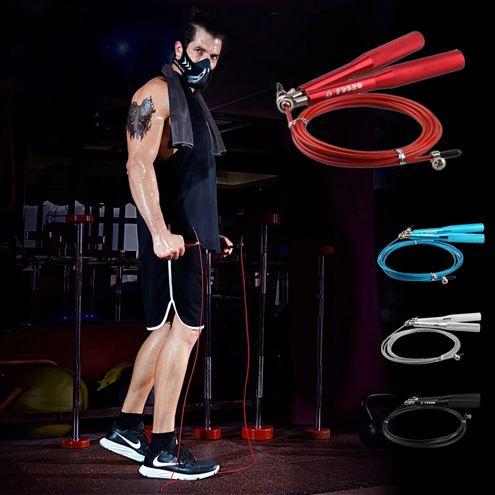 

FDBRO Adjustable Jumping Rope Aluminum Speed Crossfit Training Workout Exercise Fitness Equipment MMA Boxing Gym Skipping Rope