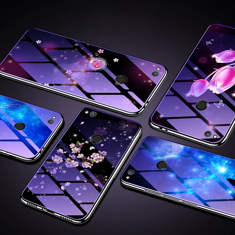 Чехол для Honor 8 lite чехол Huawei P8 Lite 2017 новейший дизайн стеклянный с изображением
