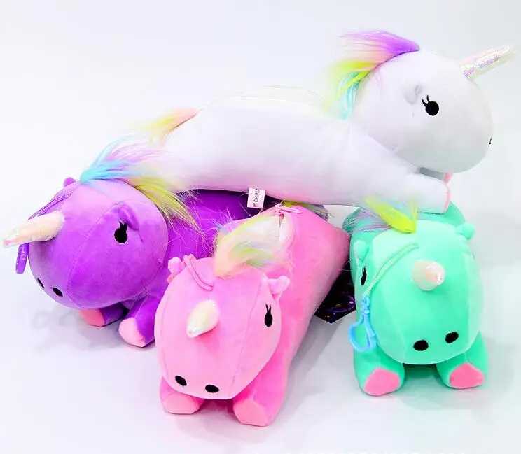 Милый Плюшевый единорог сумка для карандашей, Kawaii Детские Единорог Карандаш Чехол игрушка