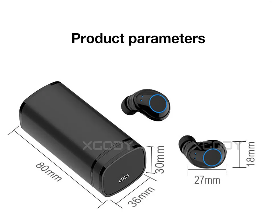 XGODY X23 TWS Новые Bluetooth 5 0 наушники беспроводные стерео свободные руки спортивные с