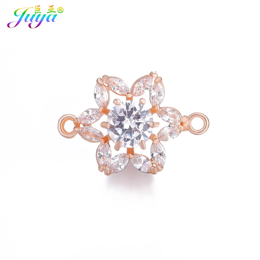 Juya DIY аксессуары для ювелирных изделий из кубического циркония коннекторы шармов