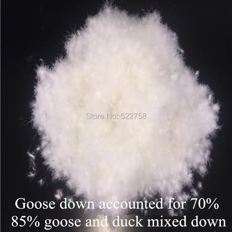 

85% white goose & duck mixed down/ goose accounted for 70% /fill power 700/comforter and jacket filler/ 0.5 kg price