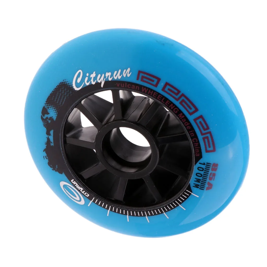 Blue 100mm Высокоэластичные роликовые коньки, уличные скоростные колеса для роликовых коньков 90/100/110 мм, простые в использовании аксессуары для катания на коньках - Цвет: Blue 100mm